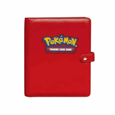 Red Pokemon Trading Card Game binder.