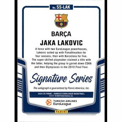 2024-25 Donruss Basketball Euroleague Purple Jaka Lakovic Auto