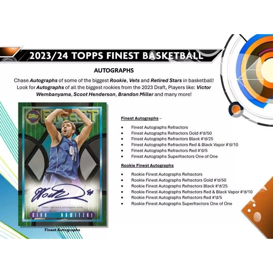 2023/24 Topps Finest Basketball Hobby Box - Alchemist Cards & Games