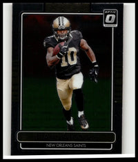 Black and gold donruss optic football trading card featuring brandin cooks in action from the 2014 retro series