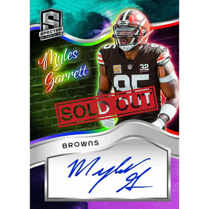 Myles Garrett autographed football card.