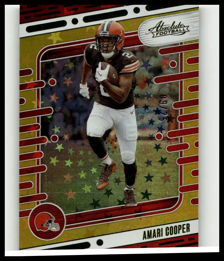 Amari cooper football trading card from 2024 panini absolute gold stars series in cleveland browns uniform numbered 24 of 25