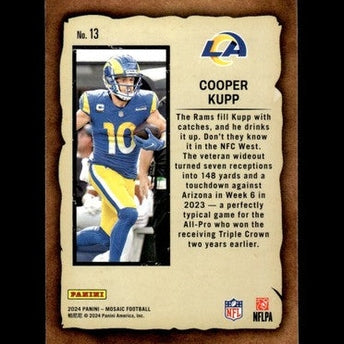 Blue and gold los angeles rams football jersey with number 10, worn by cooper kupp.