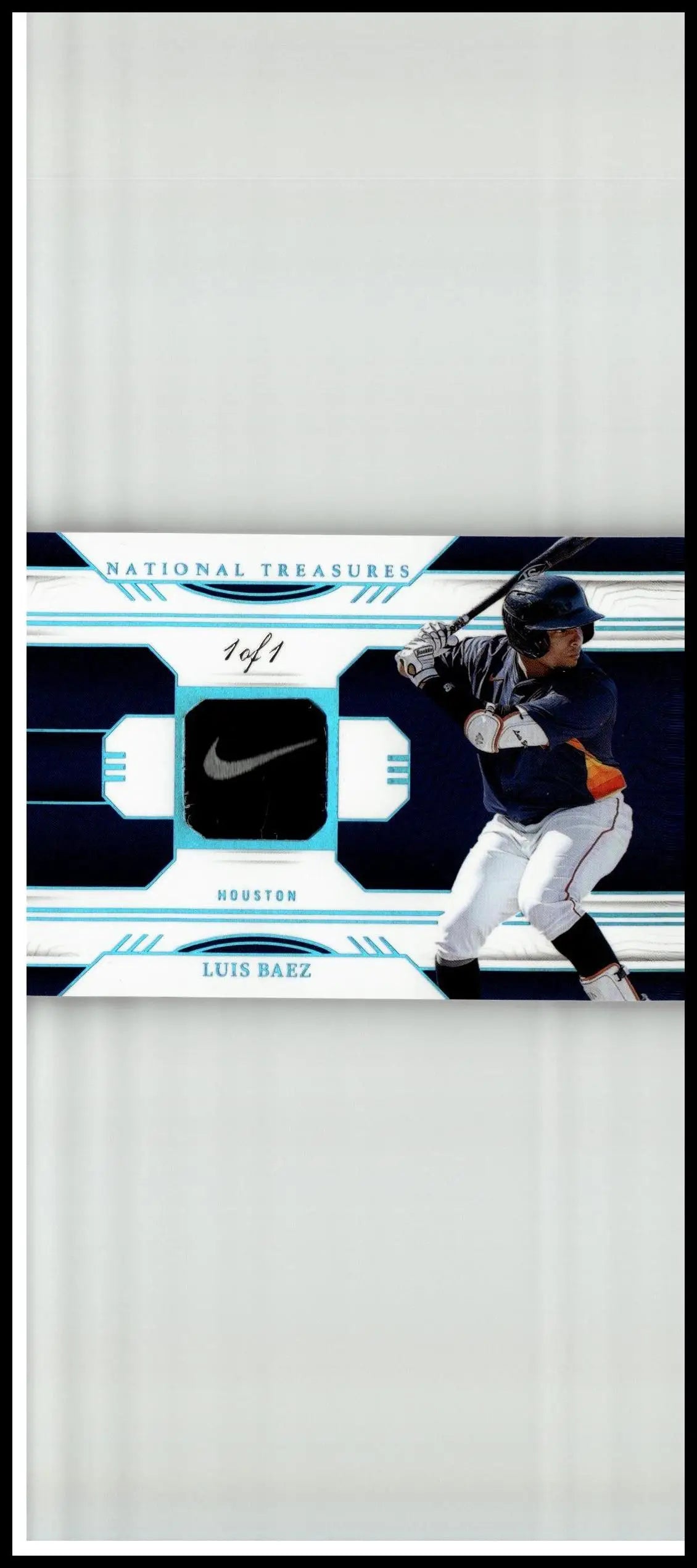Limited edition 2024 panini national treasures luis baez game gear swatches platinum baseball card with houston astros colors