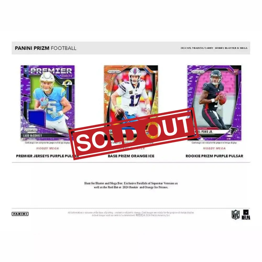 Three football trading cards.