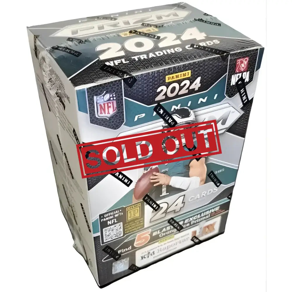 Sealed box of 2024 Panini Prizm NFL trading cards.