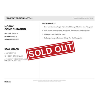 Baseball card product details.