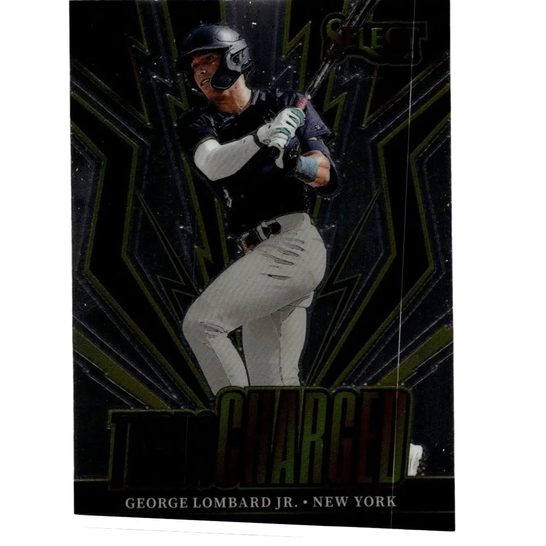 Black and gold turbo charged george lombard baseball trading card from 2024 panini select set number 12