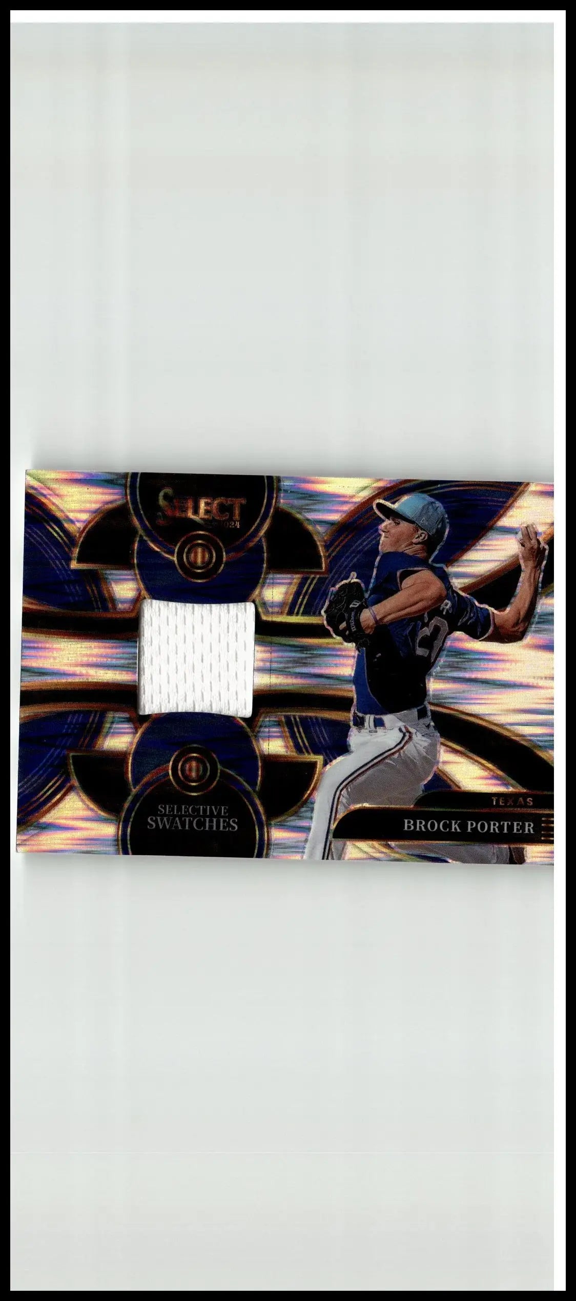 2024 panini select brock porter baseball card with iridescent design and white fabric swatch porter selective swatches