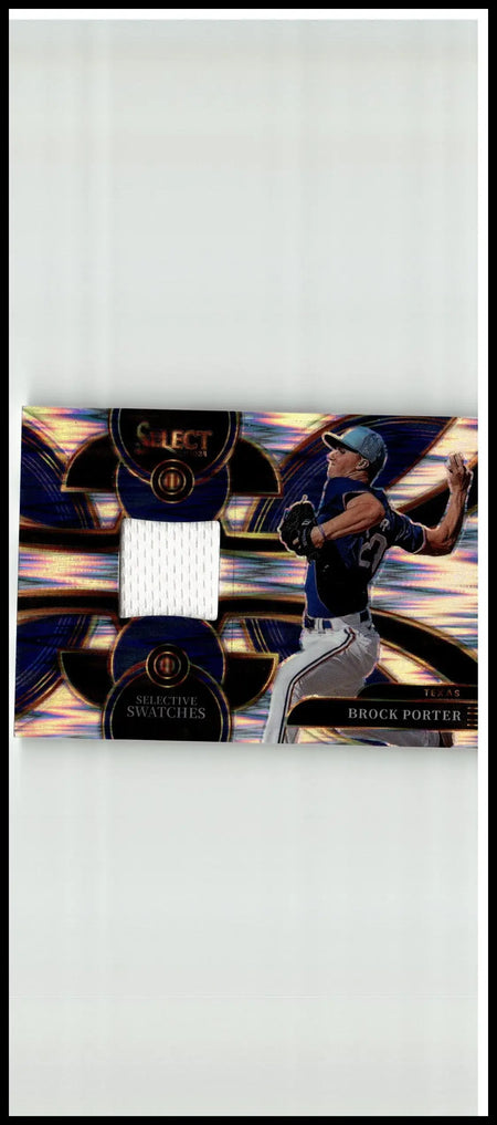 2024 panini select brock porter baseball card with iridescent design and white fabric swatch porter selective swatches