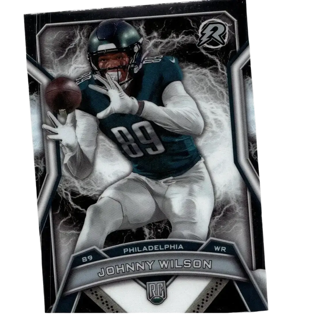 2024 topps resurgence #177 trading card featuring johnny wilson in teal and white eagles uniform with black helmet