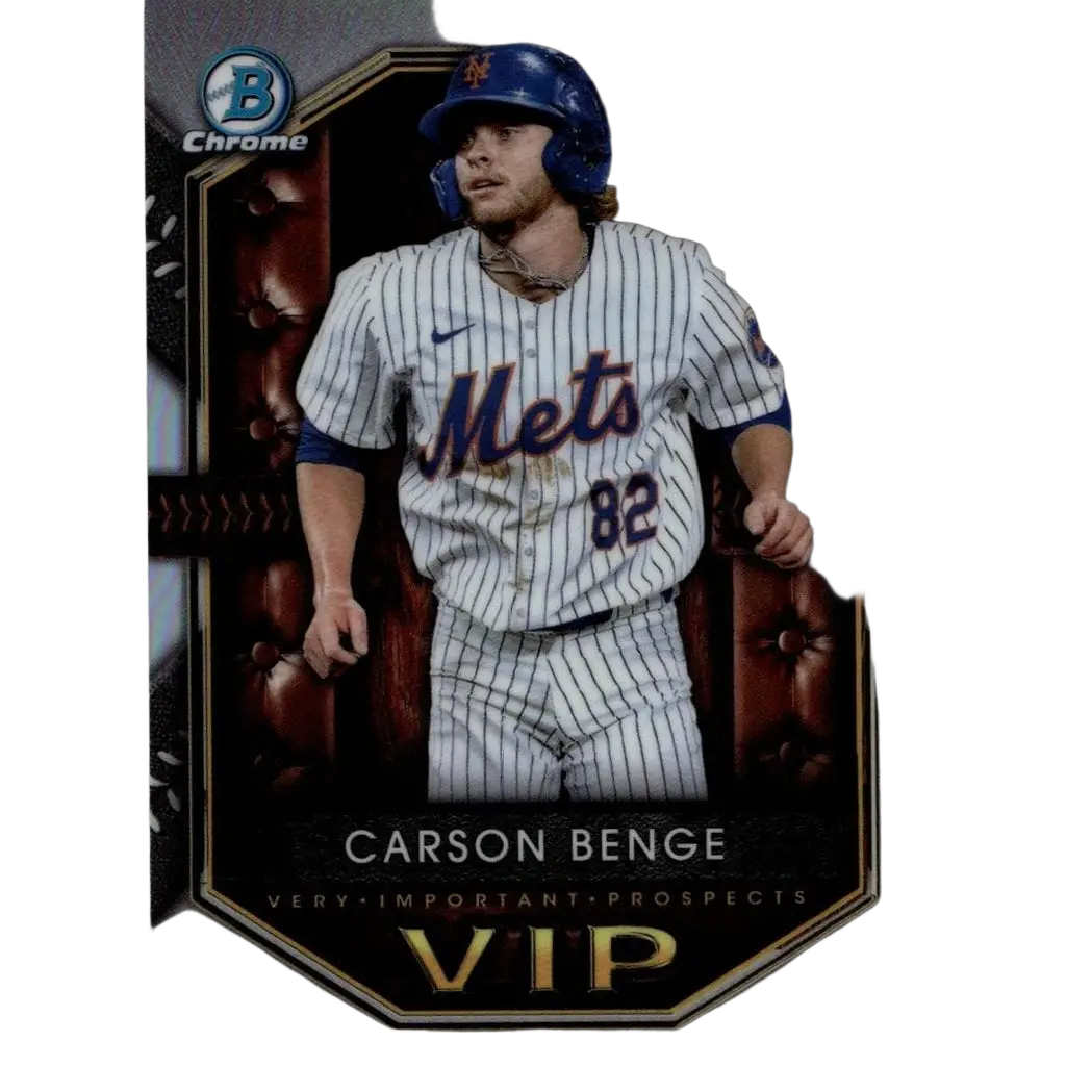 A 2025 bowman baseball trading card of carson williams in mets pinstripe uniform numbered 82 from important prospects