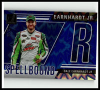 2025 donruss dale earnhardt jr spellbound blue xplosion collectible card numbered out of 49
