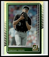 Green and gold framed 2025 donruss #86 robin ventura rockets baseball trading card featuring robin ventura in black jersey
