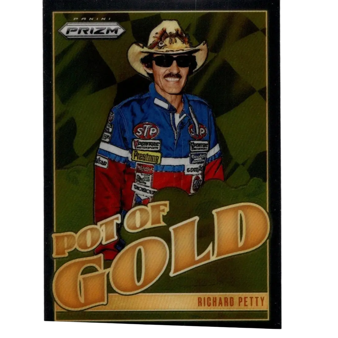 2025 Panini Prizm #11 Richard Petty Pot of Gold trading card featuring Richard Petty in blue red and white racing suit