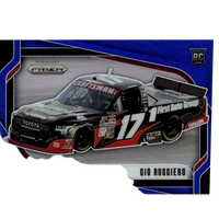 Black and red toyota truck race car with white number 17 featuring craftsman branding in 2025 panini prizm gio ruggiero blue