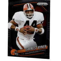 Orange and white cleveland browns football trading card featuring earnest byner in number 44 uniform panini prizm
