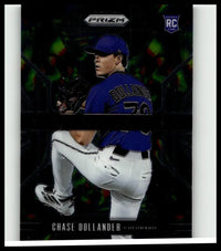 Blue and white baseball jersey with dollander 30 worn by chase dollander of colorado rockies in 2025 panini prizm prizmatic