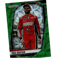 Green and silver 2025 panini prizm #26 ross chastain green scope trading card in red racing suit #/149