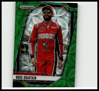 Red racing suit with black and white accents featuring moose branding and logo for ross chastain green scope collectible