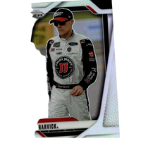 Silver and black 2025 panini prizm #85 kevin harvick silver trading card featuring nascar driver in racing suit