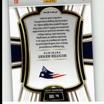 2025 Panini Select #180 Hunter Henry Silver Prizm