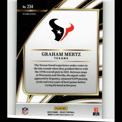 2025 Panini Select #234 Graham Mertz