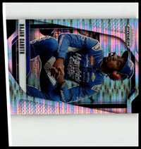 Blue racing suit and matching cap worn by rajah caruth featured on 2025 panini select #26 rajah caruth silver prizms card