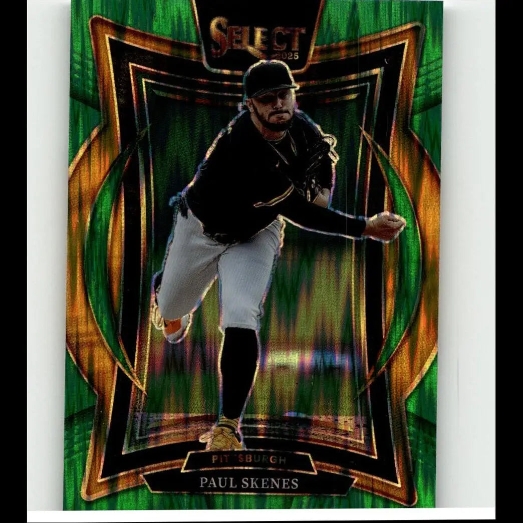 2025 Panini Select #28 Paul Skenes Green Flash Prizms