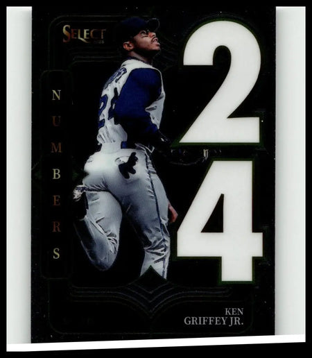 Black ken griffey jr select baseball trading card from 2025 panini select featuring select numbers design