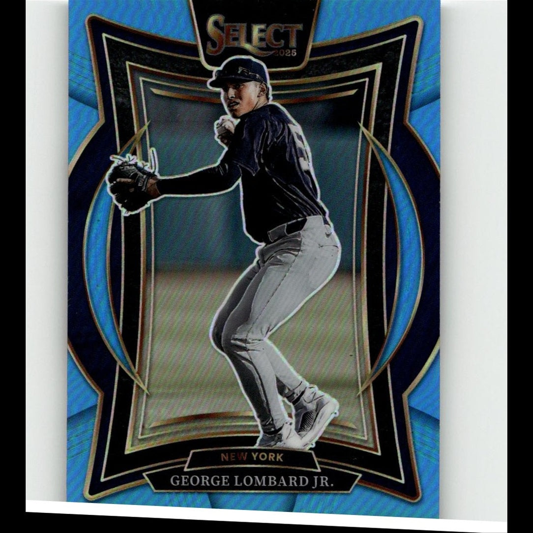Blue and black select 2025 baseball trading card featuring george lombard jr.