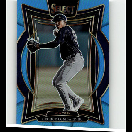 Blue and black select 2025 baseball trading card featuring george lombard jr.