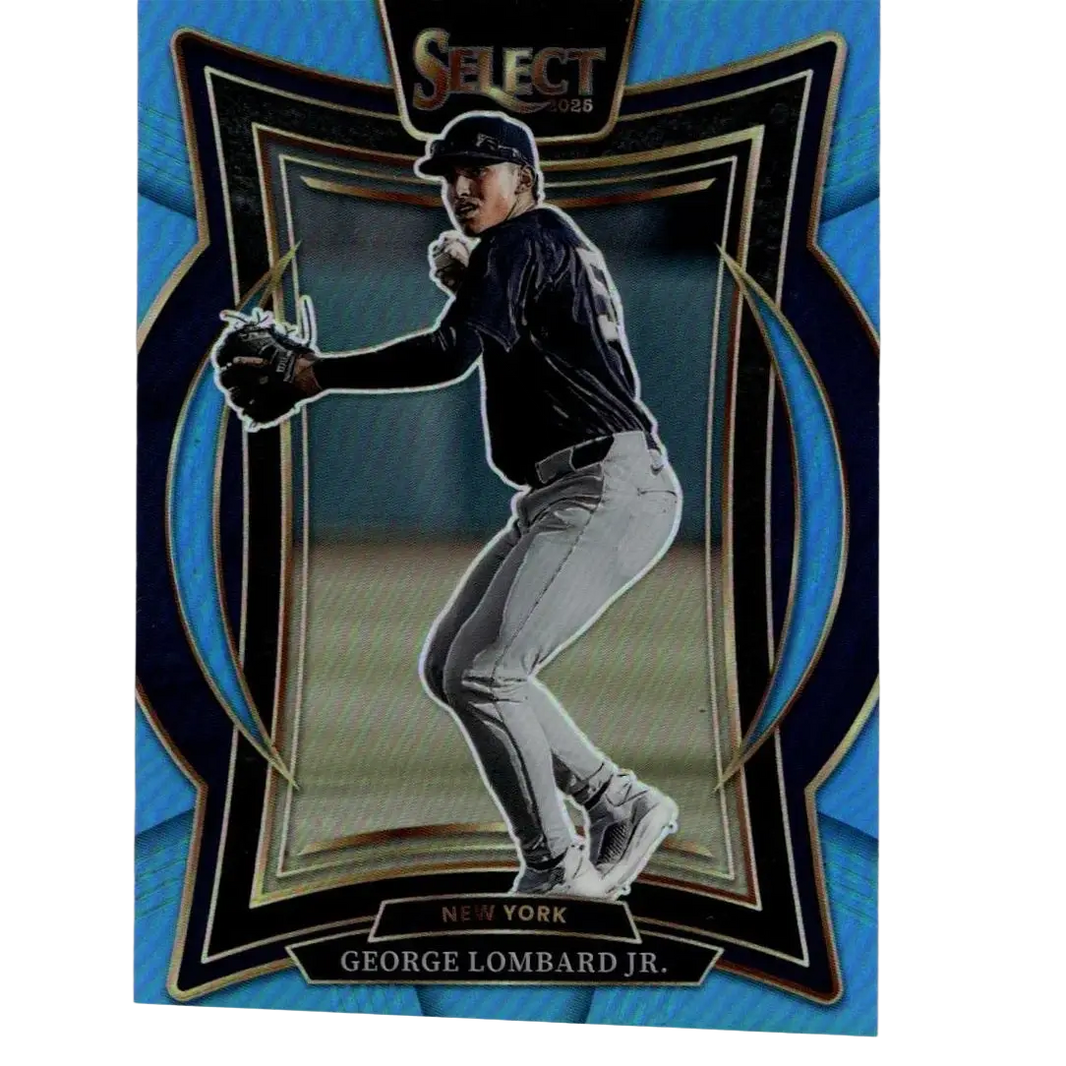 Blue and black select 2025 baseball trading card featuring george lombard jr.