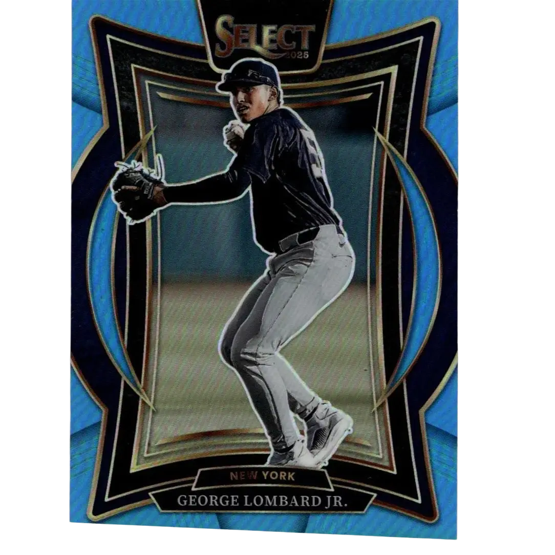 Blue and black select 2025 baseball trading card featuring george lombard jr.