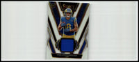 Blue and gold terrance ferguson rookie swatches football card with authentic jersey patch in los angeles rams uniform