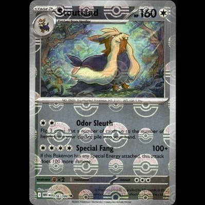 This is a silver-bordered pokémon trading card featuring the character scyther, depicted with its wings spread and holding a weapon in an action pose.
