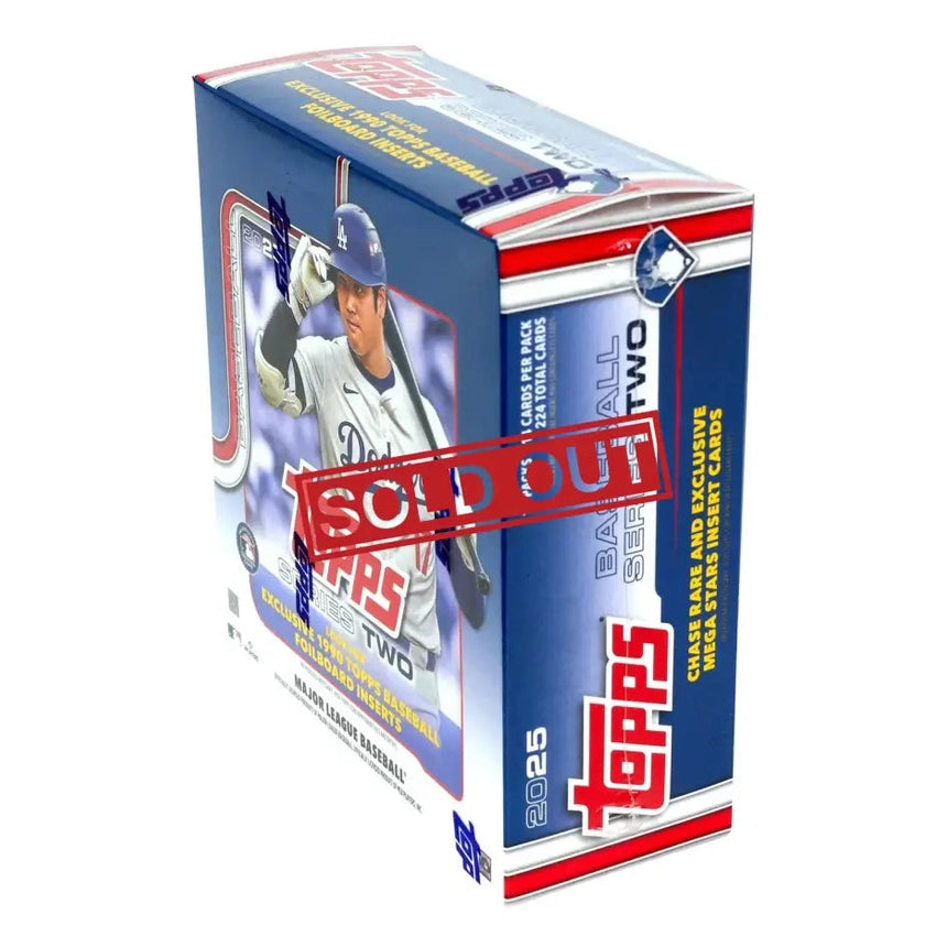 A ’Sold Out’ box of 2025 Topps Baseball Series Two cards.