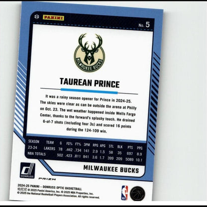 2024-25 Donruss Optic #5 Taurean Prince Holo