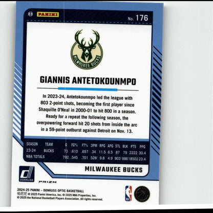 2024-25 Donruss Optic #176 Giannis Antetokounmpo
