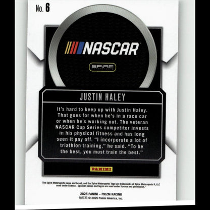 2025 Panini Prizm #6 Justin Haley Talisman