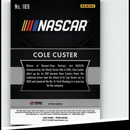 2025 Panini Prizm #189 Cole Custer Silver
