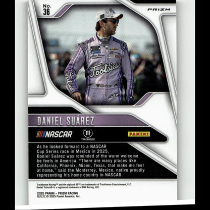 2025 Panini Prizm #36 Daniel Suarez Silver