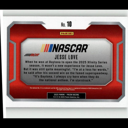 2025 Panini Prizm #10 Jesse Love Victory Lane