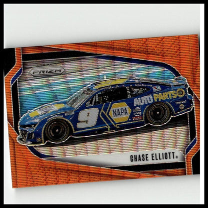2025 Panini Prizm #138 Chase Elliott Orange Wave #/125