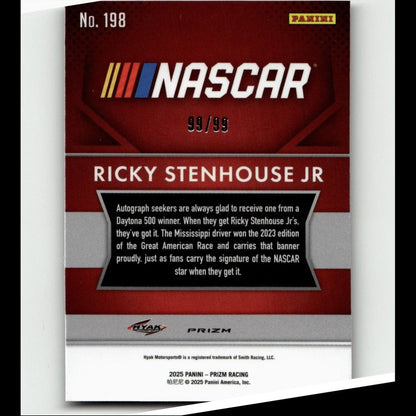 2025 Panini Prizm #198 Ricky Stenhouse Jr Purple 99/99
