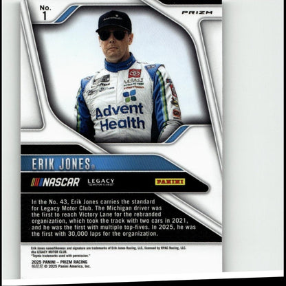 2025 Panini Prizm #1 Erik Jones Silver