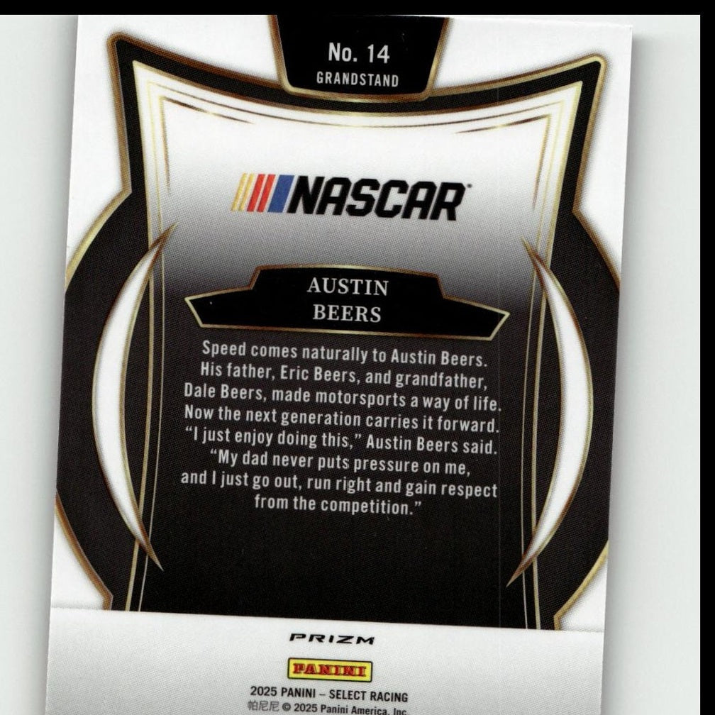 2025 Panini Select #14 Austin Beers Tri-Color Prizms