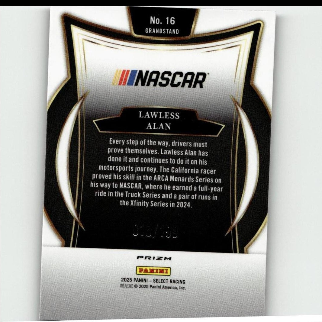 2025 Panini Select #16 Lawless Alan Purple Prizms #/199