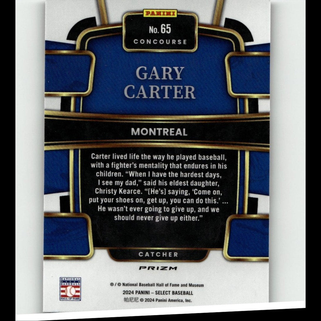 2024 Panini Select #65 Gary Carter Tye Dye Prizm