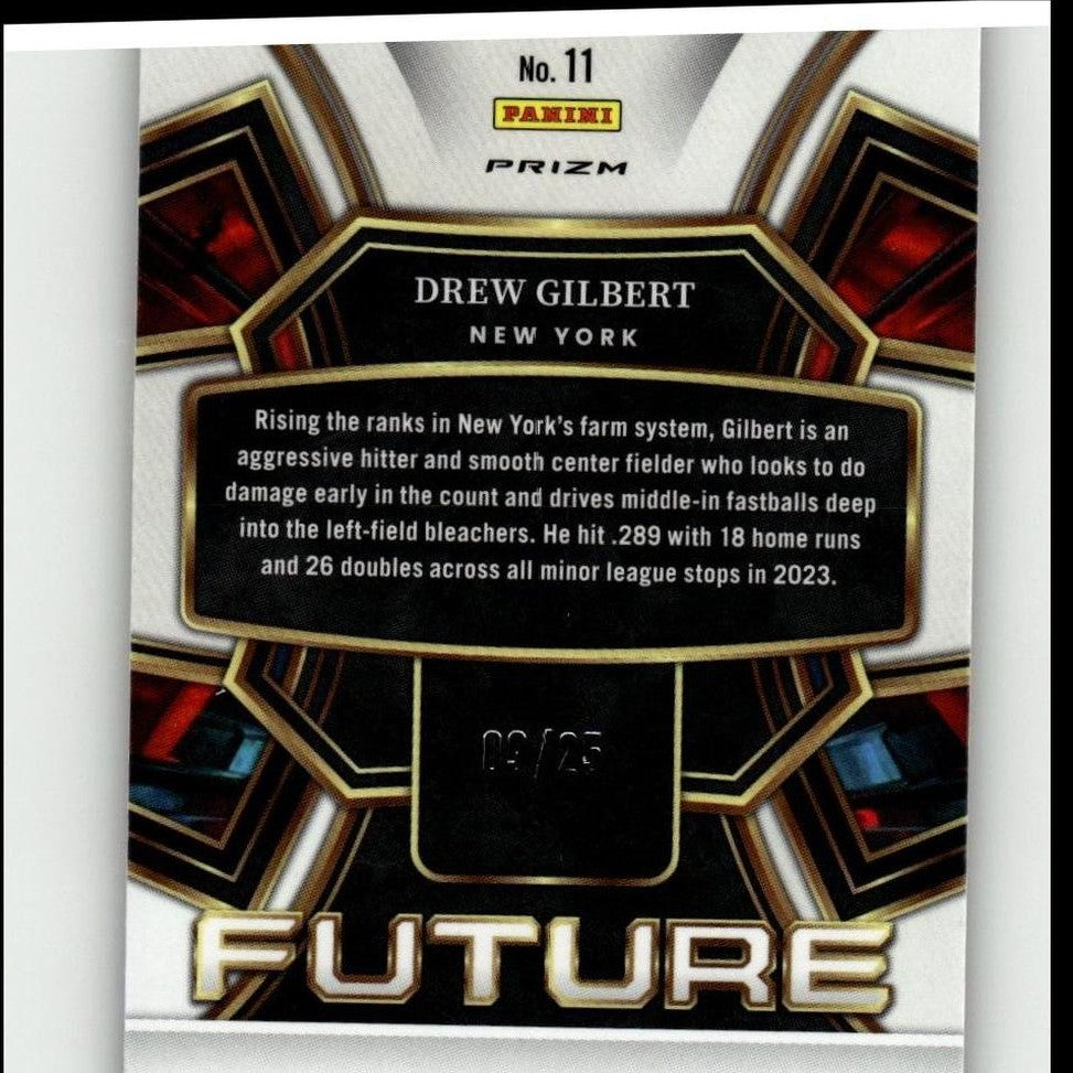 2024 Panini Select #11 Drew Gilbert Select Future Tie-Dye Prizms #/25